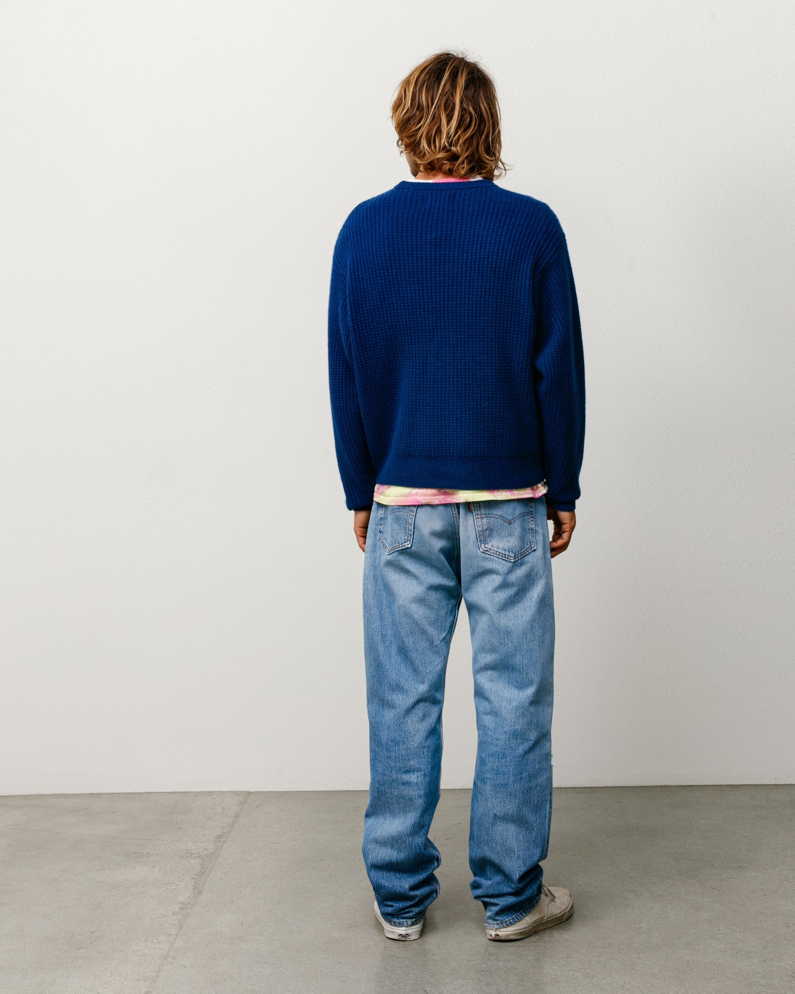WAFFLE CASHMERE SWEATER