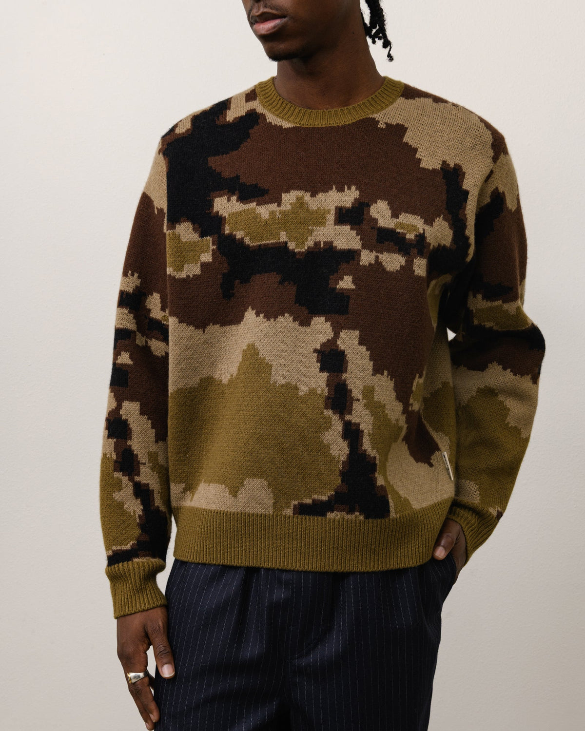 CAMO JACQUARD SWEATER