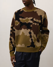 CAMO JACQUARD SWEATER