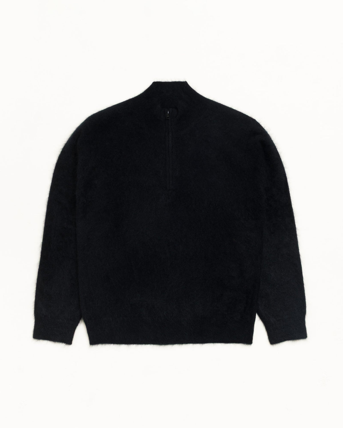 BRUSHED CASHMERE QUARTER ZIP