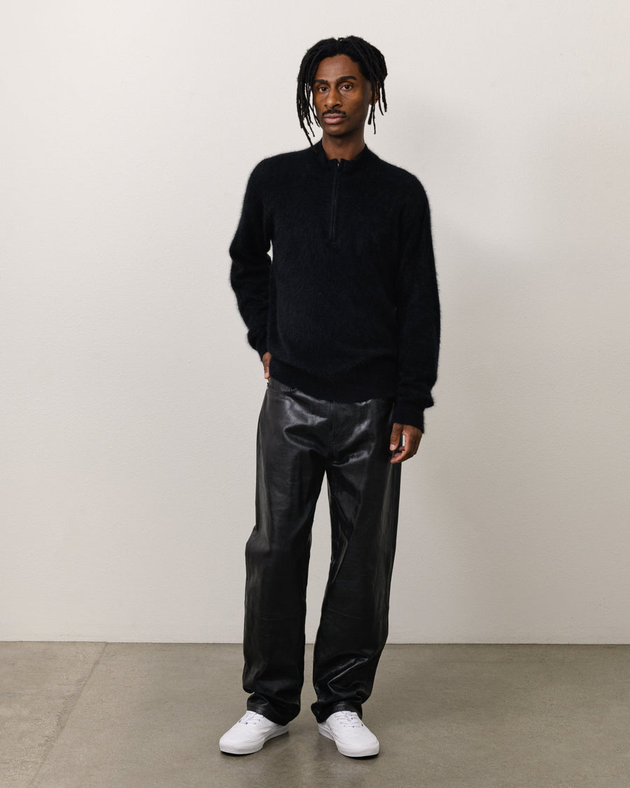 BRUSHED CASHMERE QUARTER ZIP