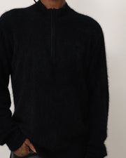 BRUSHED CASHMERE QUARTER ZIP