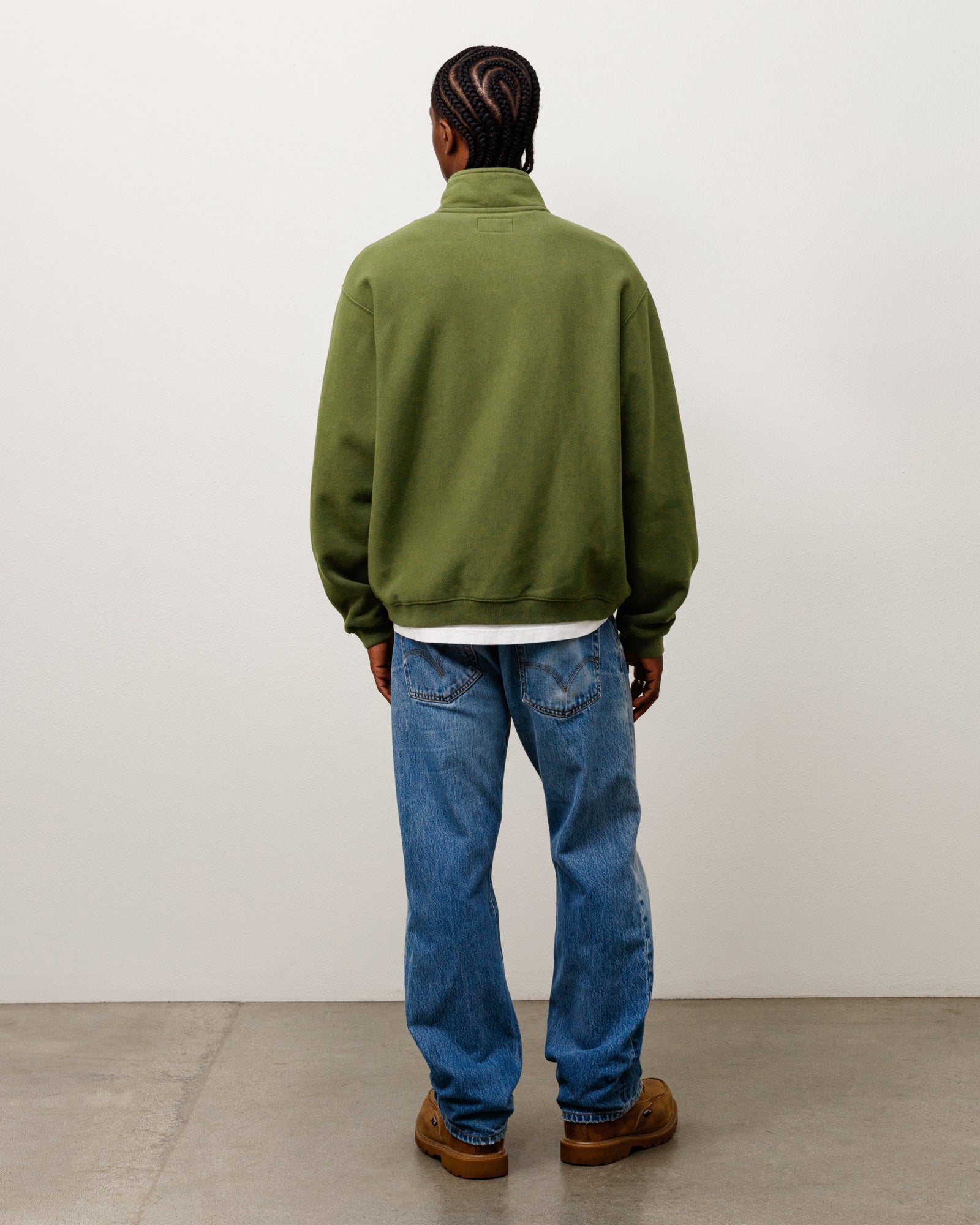 ZIP FLEECE MOCK NECK