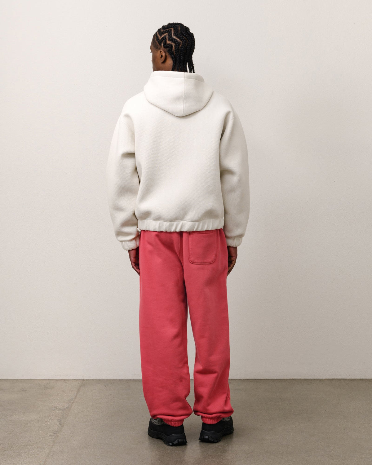 BONDED JERSEY ZIP HOODIE