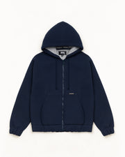 BONDED JERSEY ZIP HOODIE