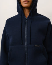 BONDED JERSEY ZIP HOODIE