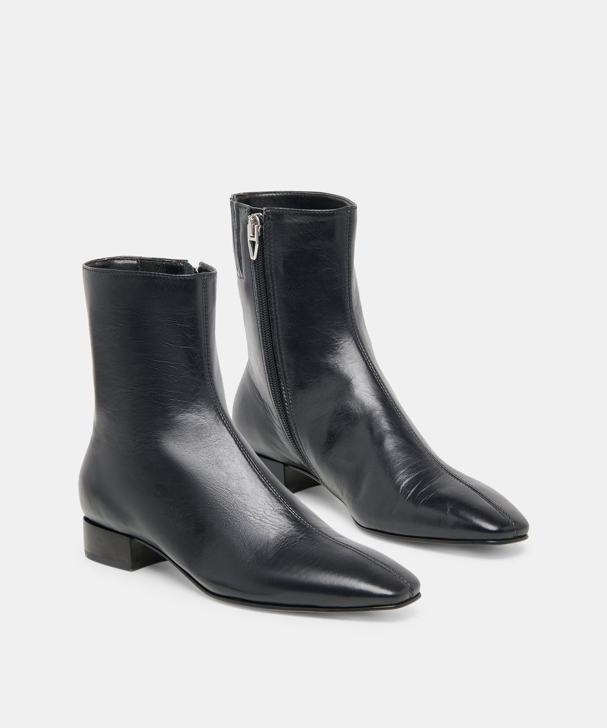 TARINE BOOTIES BLACK LEATHER