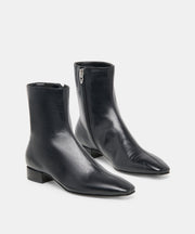 TARINE BOOTIES BLACK LEATHER