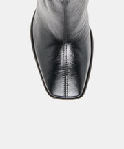 CECELA BOOTIES MIDNIGHT CRINKLE PATENT