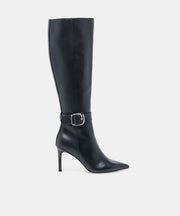 KINZY BOOTS BLACK LEATHER