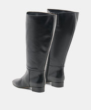 TYWIN EXTRA WIDE CALF BOOTS BLACK LEATHER