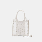 SYLVENE PEARL CROSSBODY WHITE MESH