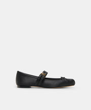 GIBSEN BALLET FLATS ONYX SATIN