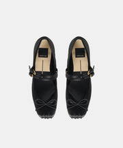 GIBSEN BALLET FLATS ONYX SATIN