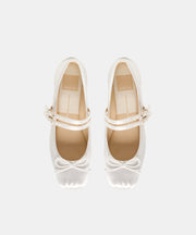 GIBSEN BALLET FLATS TRUE WHITE SATIN