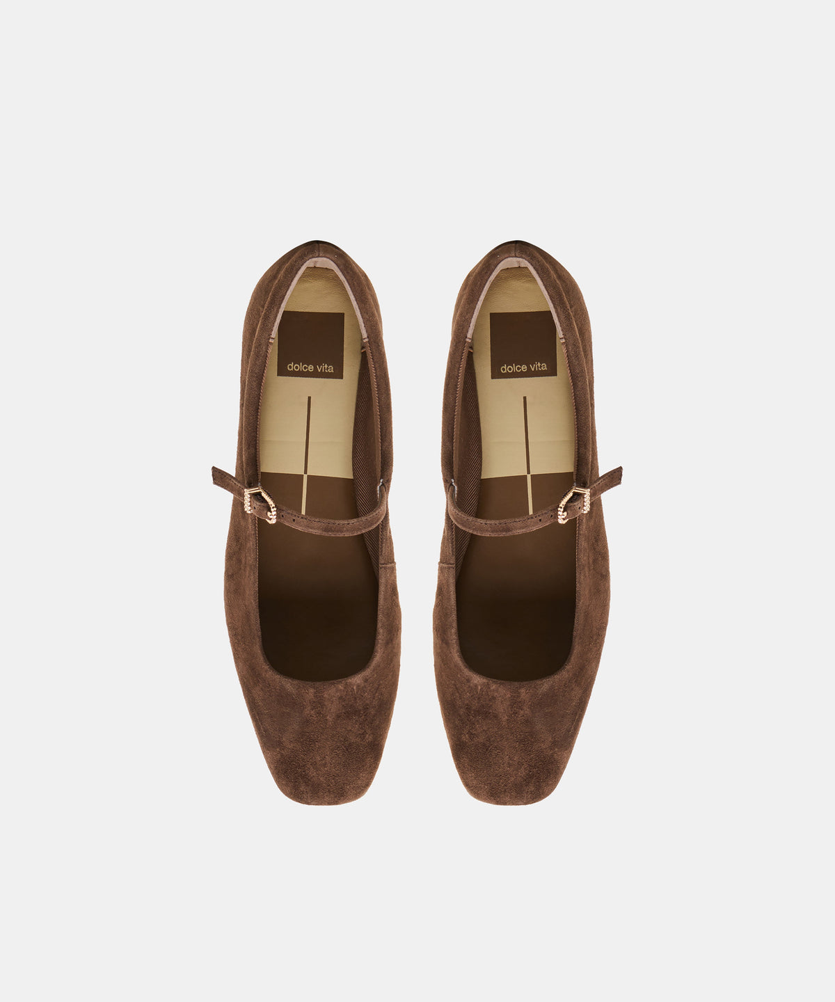 REYES BALLET FLATS DK BROWN SUEDE