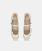 REYES BALLET FLATS IVORY LEATHER