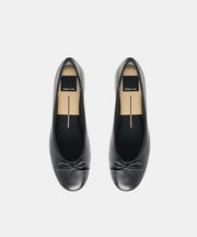 RITLA WIDE BALLET FLATS BLACK LEATHER