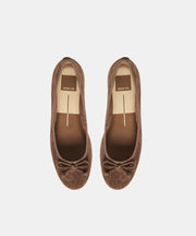 RITLA BALLET FLATS DK BROWN SUEDE