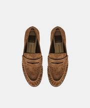 BAXEN LOAFERS CHESTNUT SUEDE