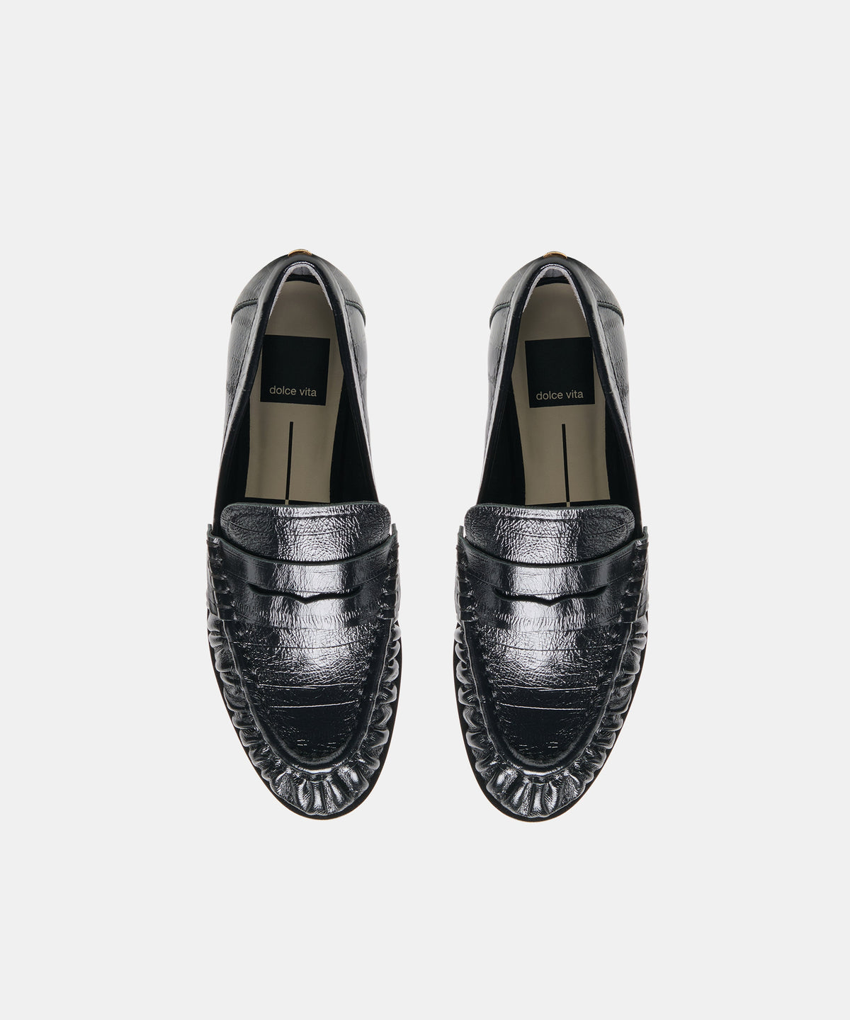 BAXEN LOAFERS NOIR EMBOSSED LEATHER