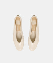 CARET BALLET FLATS BONE LEATHER