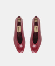 CARET BALLET FLATS GARNET LEATHER