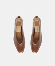 CARET BALLET FLATS RUSSET LEATHER