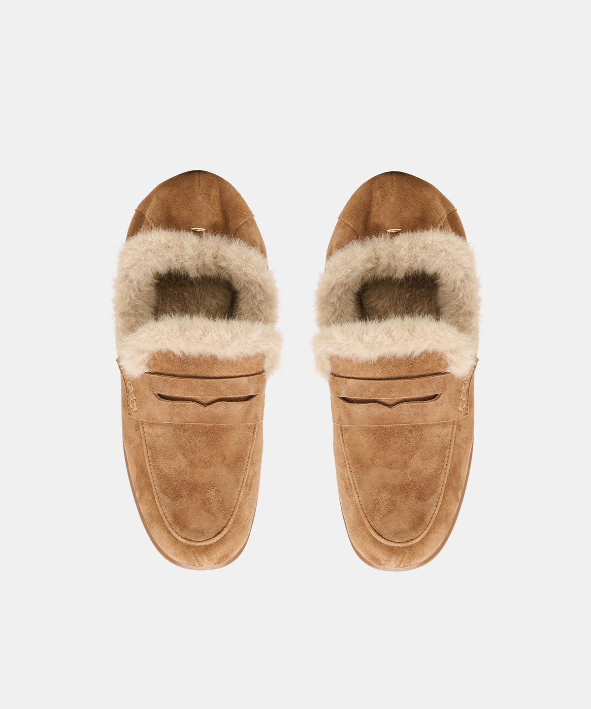 CLOEY PLUSH LOAFERS LT BROWN SUEDE