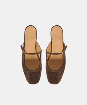 ELIO FLATS DK BROWN SUEDE