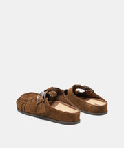 JEANNE FLATS CHESTNUT SUEDE