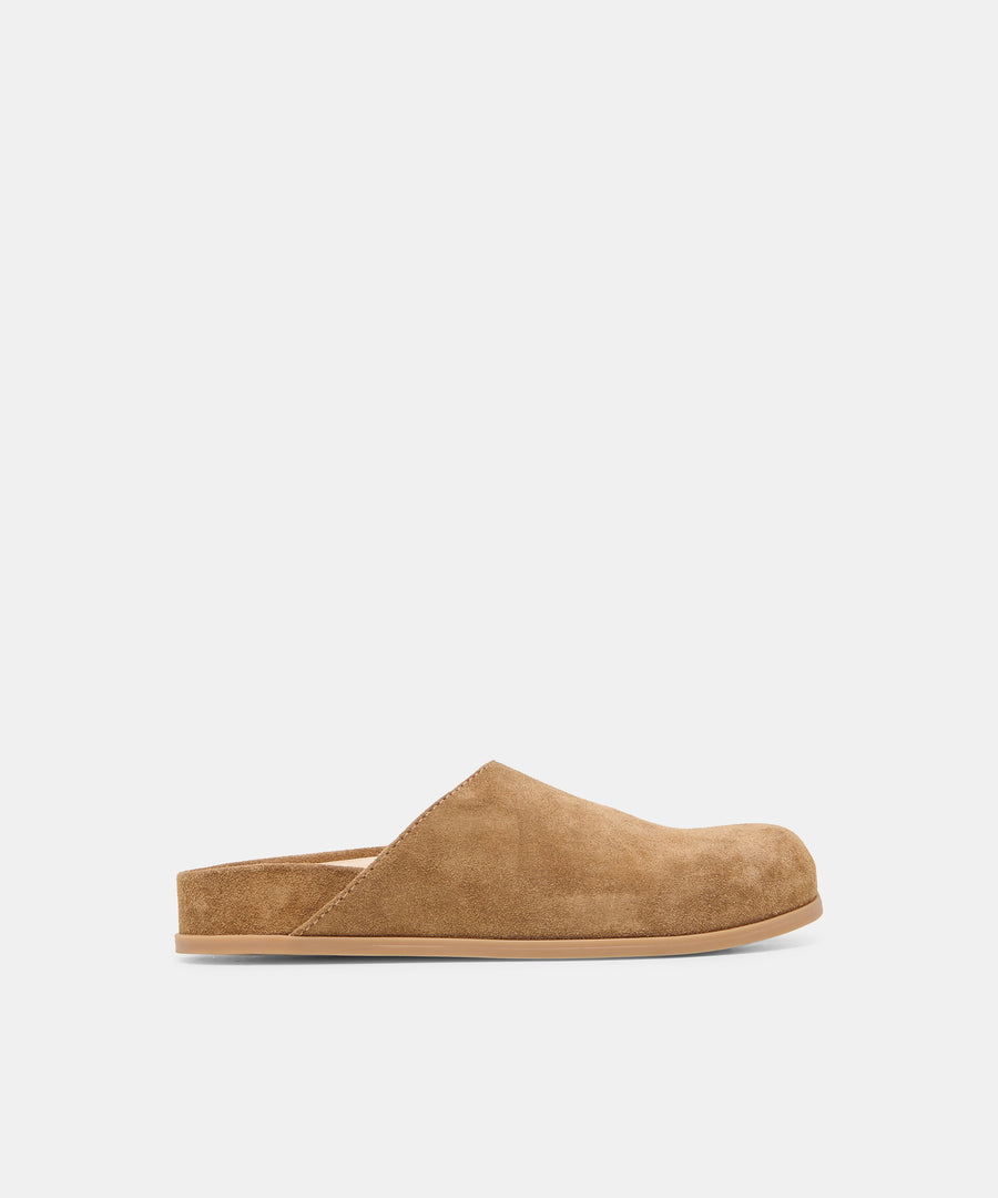 JONEY FLATS LT BROWN SUEDE