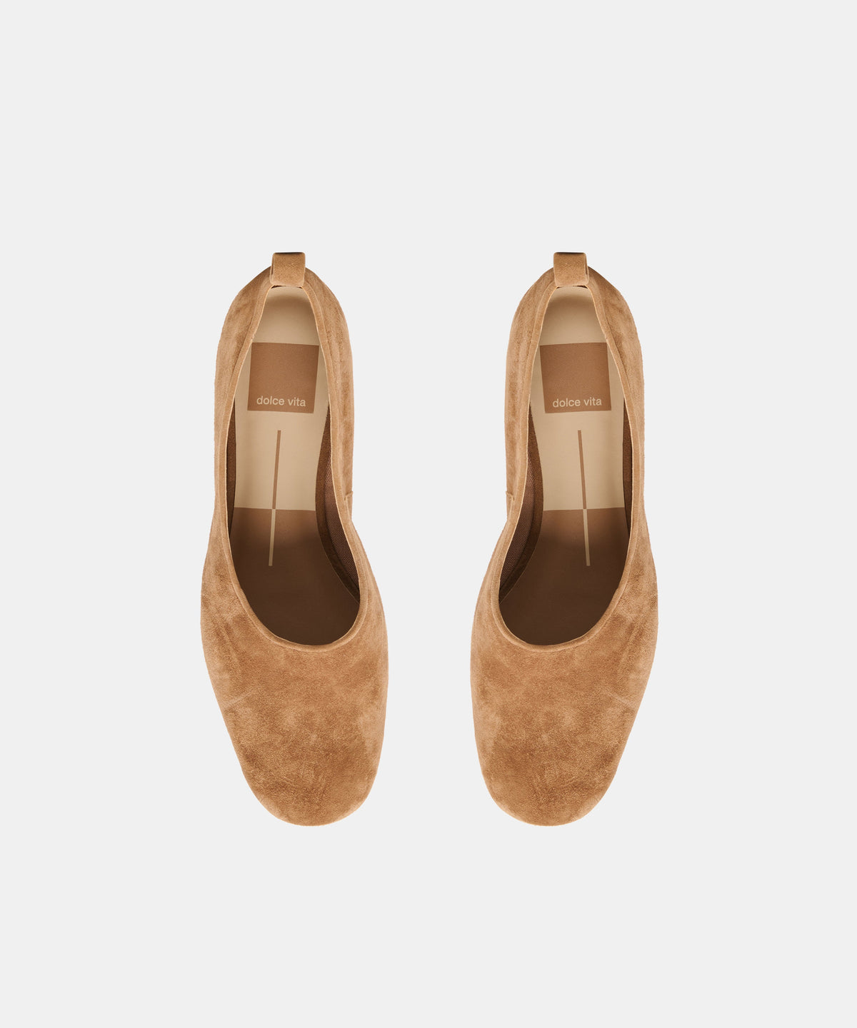 KORY BALLET FLATS LT BROWN SUEDE