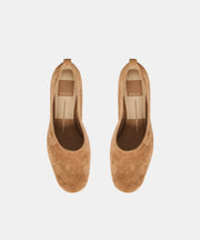 KORY BALLET FLATS LT BROWN SUEDE