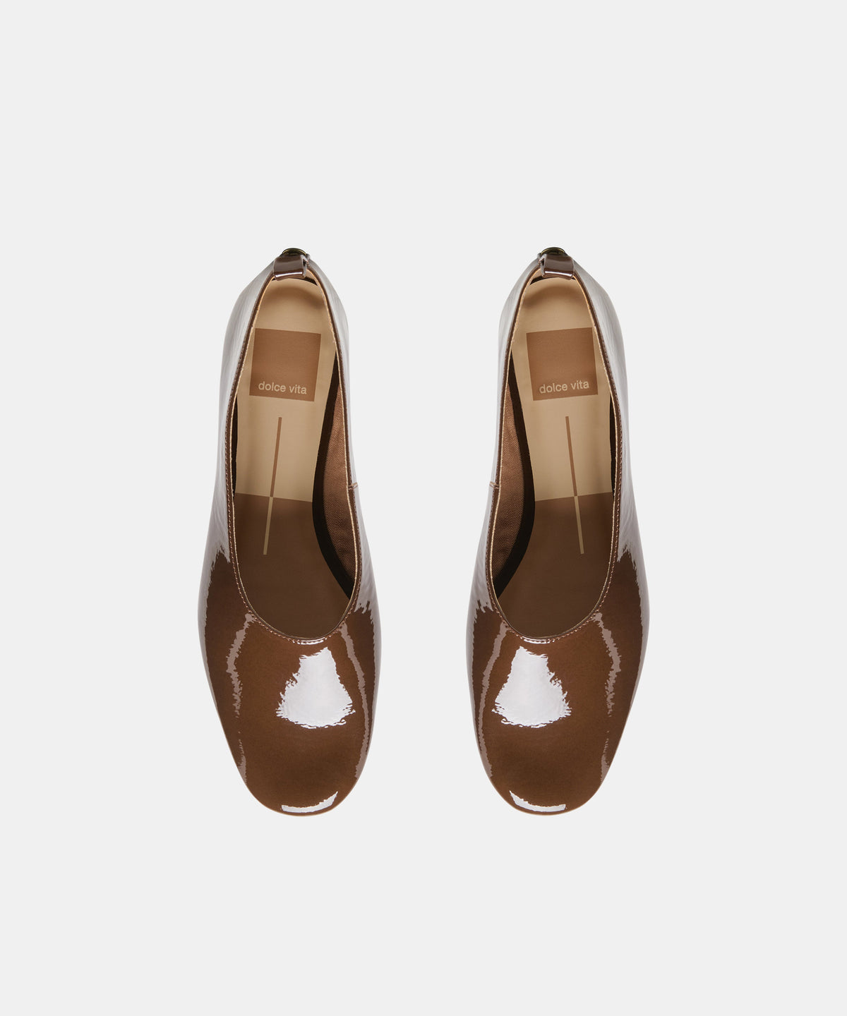 KORY BALLET FLATS WALNUT CRINKLE PATENT