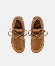 LAUNA FLATS BROWN SUEDE