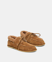 LAUNA FLATS BROWN SUEDE