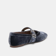 MIKEL VELVET BALLET FLATS NAVY VELVET