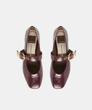 MIKEL BALLET FLATS PLUM LEATHER