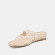 MILIE FLATS ECRU WOVEN MESH
