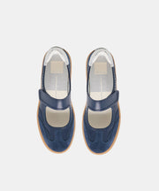 NANET SNEAKERS DK NAVY LEATHER