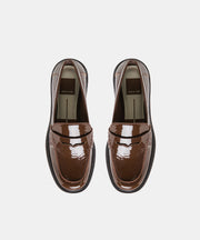 TIGGY LOAFERS WALNUT CRINKLE PATENT