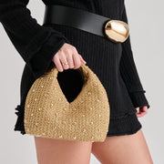 DAHLIA HANDBAG GOLD RAFFIA