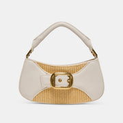 NUALA RAFFIA HANDBAG WHITE STELLA