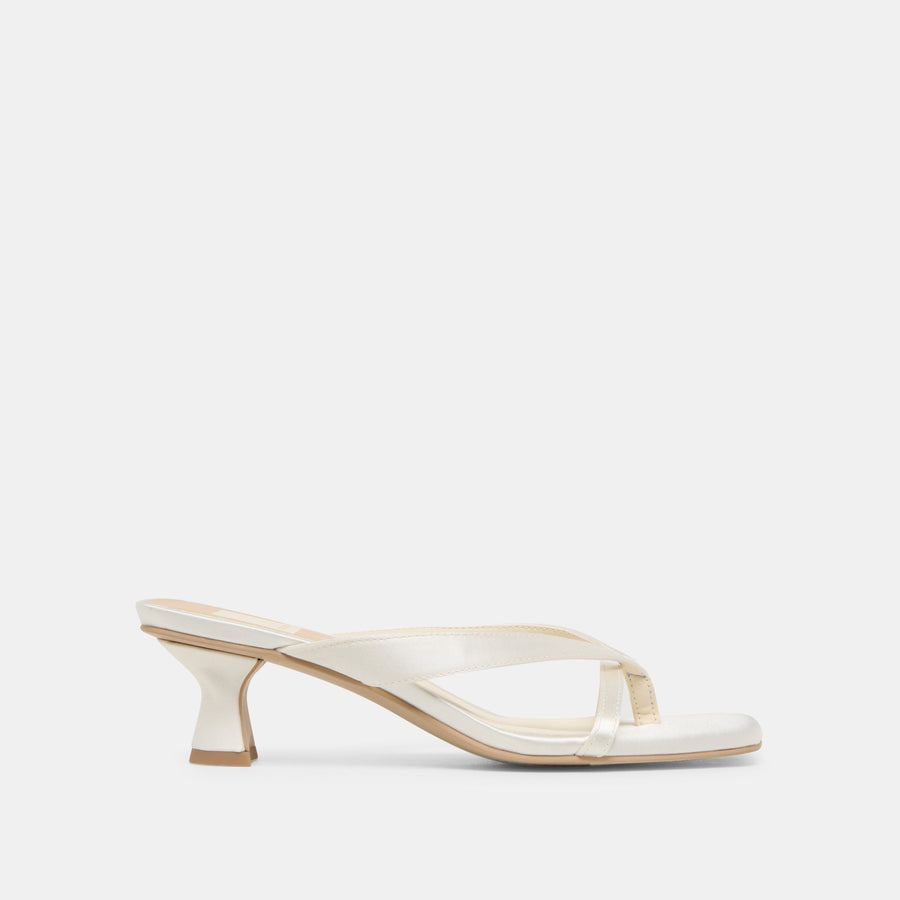 BREVEL HEELS TRUE WHITE SATIN