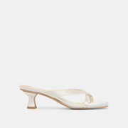 BREVEL WIDE HEELS TRUE WHITE SATIN