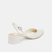 CAREL WIDE HEELS TRUE WHITE SATIN
