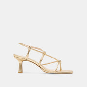 MYLEE HEELS GOLD DISTRESSED LEATHER