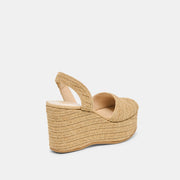 AKERA WEDGES NATURAL RAFFIA