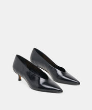 ALWYN HEELS MIDNIGHT CRINKLE PATENT